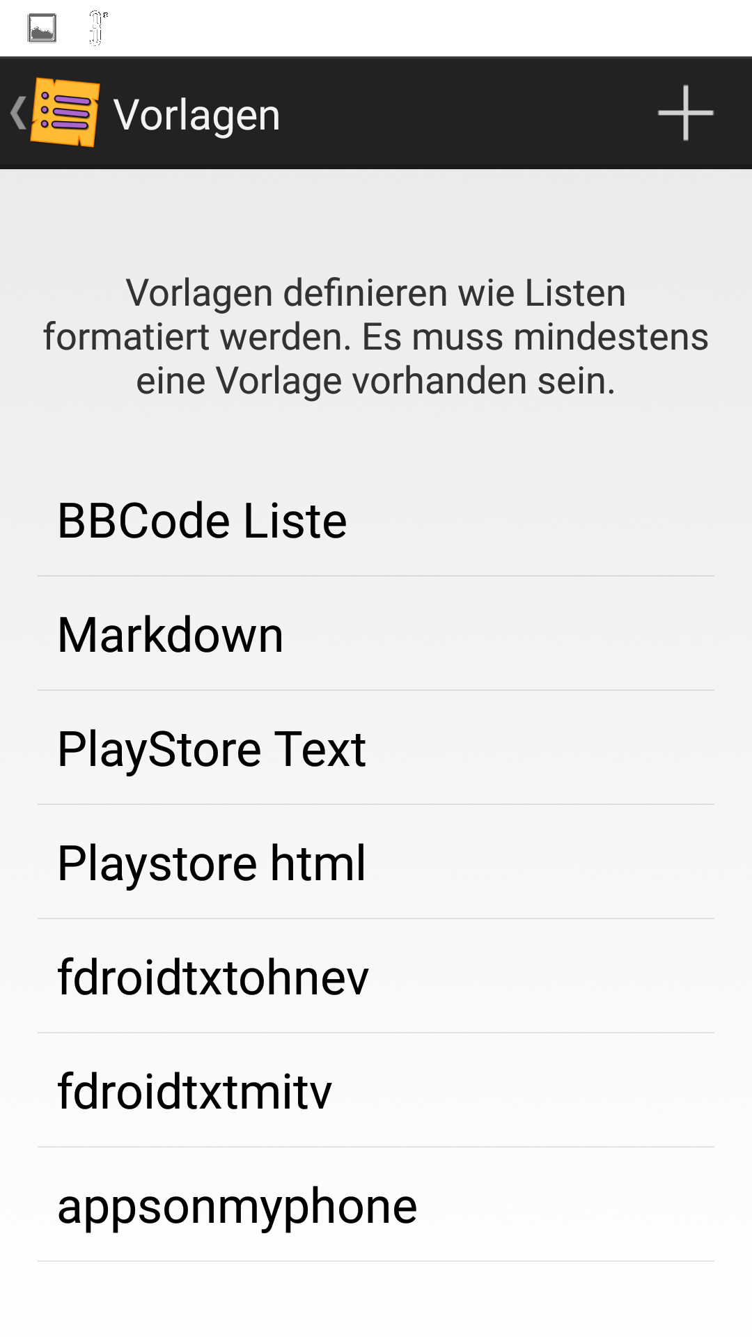 Screenshot List My Apps